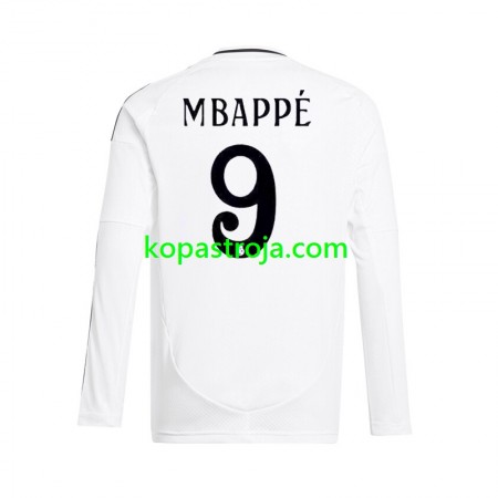 Billiga Fotbollströjor Real Madrid Kylian Mbappé 9 Hemma tröja 2024/25 Långärmad